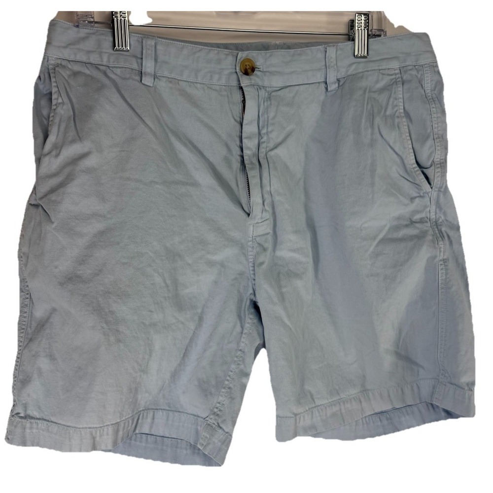 Vineyard Vines Island Shorts Mens 36 Baby Blue Chino Flat Casual Cotton Golf